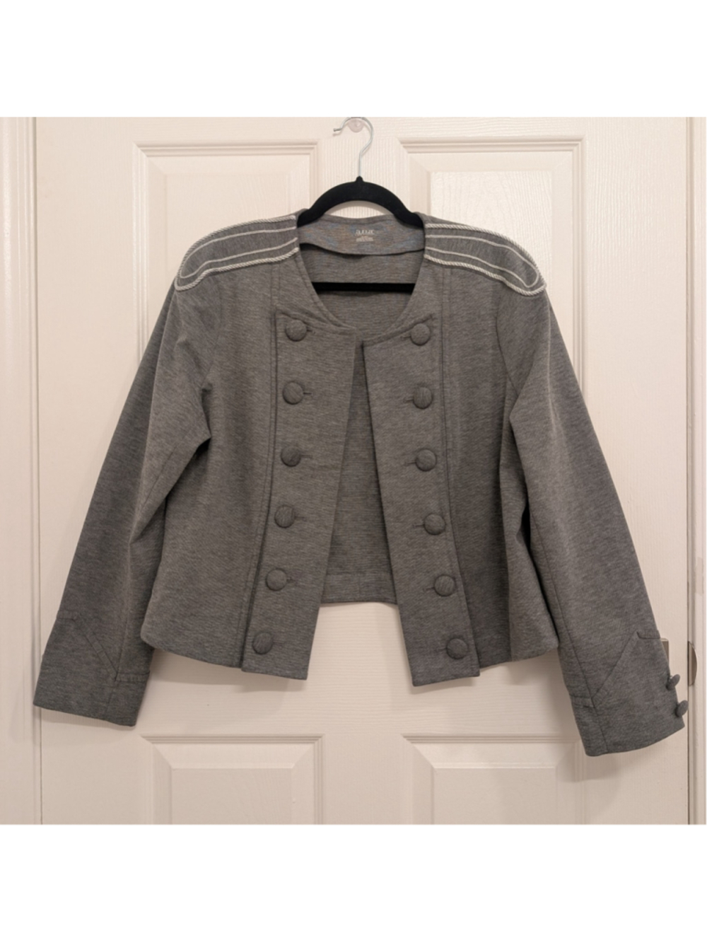Women's ana Military Style Blazer Jacket XL Grey Silver 2026 Trend